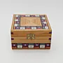 Handmade Wooden Keepsake Box with Mosaic Tile Detail