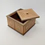 Handmade Wooden Keepsake Box with Engraved Cube Detail