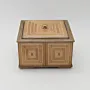 Handmade Wooden Keepsake Box with Engraved Cube Detail