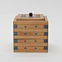 Handmade Wooden Keepsake Box with Black Diamond Stack Detail