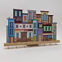Handmade Wooden Dutch House Facade Key Holder - 30 x 20 cm