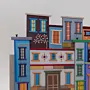 Handmade Wooden Dutch House Facade Key Holder - 30 x 20 cm