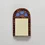 Heritage Window Magnetic Notepad with Beaded Frame - 8 x 5 cm