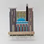Handmade Wooden Wall Key Holder with Mosque and Islamic Arches Design