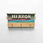 Personalized Wooden City Name Wall Key Holder - Hebron Design