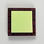 Square Frame Magnetic Notepad with Deep Plum Border - 7 x 7 cm
