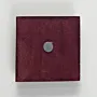 Square Frame Magnetic Notepad with Deep Plum Border - 7 x 7 cm