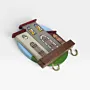 Handmade Wooden Mini Wall Key Holder - Green Circle Eastern Facade Design