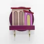 Handmade Wooden Mini Wall Key Holder - Mini Rural Houses Pink Door Design