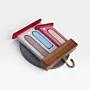 Wooden Mini Wall Key Holder - Mini Rural Houses Blue Pink Doors Design