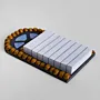 Brown Arched Window Magnetic Notepad with Lined Paper - 12 x 7 cm