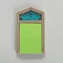 Teal Heritage Gate Magnetic Notepad with Green Notes - 8 x 5 cm