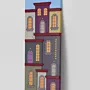 Handmade Wooden Dark City Tower Wall Art - 50 x 10 cm