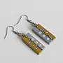Handmade Lightweight Olive Grey Color Dot Trail Earrings