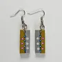 Handmade Lightweight Olive Grey Color Dot Trail Earrings