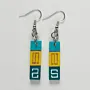 Handmade Lightweight Turquoise Spiral Square Earrings