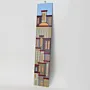 Handmade Wooden Slim Balcony City Wall Art - 50 x 10 cm