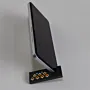 Handmade Wooden Desk Phone Stand with Black Orange Diamond Pattern - 6 cm