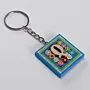 Handmade Wooden Initial Q Keychain and Bag Charm - 4 x 4 cm