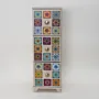 Handmade Wooden Mini Drawer Cabinet with Patterned Tiles