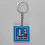 Handmade Wooden Initial L Keychain and Bag Charm - 4 x 4 cm