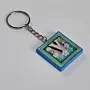 Handmade Wooden Initial V Keychain and Bag Charm - 4 x 4 cm