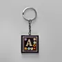 Handmade Wooden Initial A Keychain and Bag Charm - 4 x 4 cm
