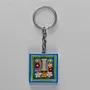 Handmade Wooden Initial I Keychain and Bag Charm - 4 x 4 cm