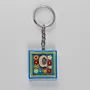 Handmade Wooden Initial C Keychain and Bag Charm - 4 x 4 cm