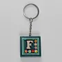 Handmade Wooden Initial F Keychain and Bag Charm - 4 x 4 cm