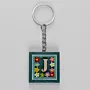 Handmade Wooden Initial J Keychain and Bag Charm - 4 x 4 cm