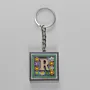 Handmade Wooden Initial R Keychain and Bag Charm - 4 x 4 cm