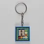 Handmade Wooden Initial H Keychain and Bag Charm - 4 x 4 cm