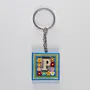Handmade Wooden Initial P Keychain and Bag Charm - 4 x 4 cm