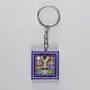 Handmade Wooden Initial Y Keychain and Bag Charm - 4 x 4 cm