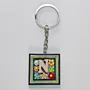 Handmade Wooden Initial N Keychain and Bag Charm - 4 x 4 cm