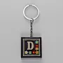 Handmade Wooden Initial D Keychain and Bag Charm - 4 x 4 cm