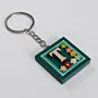 Handmade Wooden Initial T Keychain and Bag Charm - 4 x 4 cm