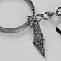 Personalized Wooden Arabic Name Keychain with Pastel City Strip - 4 x 4 cm