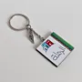 Personalized Wooden Arabic Name Keychain with Pastel Window Stripe - 4 x 4 cm