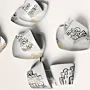 Handmade White Ceramic Coffee Cup Set with 12K Gold
