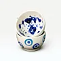 Sky and Sea Handmade Ceramic Bowl with Blue Motifs