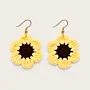 Handmade Crochet Floral Earrings - Pink & Sage Green