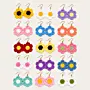 Handmade Crochet Floral Earrings with Multiple Color Options