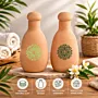 Alkaline Green Olla Clay Bottle Handmade 800ml (Calligraphy or Pattern)