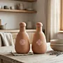 Alkaline Pink Olla Clay Bottle Handmade 800ml (Calligraphy or Pattern)