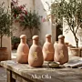 Alkaline Yellow Olla Clay Bottle Handmade 800ml (Calligraphy or Pattern)
