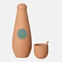 Blue Terra Clay Bottle Set Handmade 950 ml (Pattern) thumbnail
