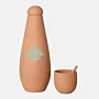 Blue Terra Clay Bottle Set Handmade 950 ml (Pattern) thumbnail