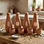 Alkaline White Terra Clay Bottle Set Handmade 950ml (Calligraphy or Pattern)
